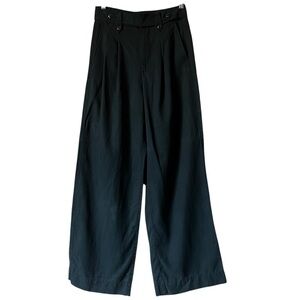 Madewell The Harlow Wide Leg Pant Black — size 0